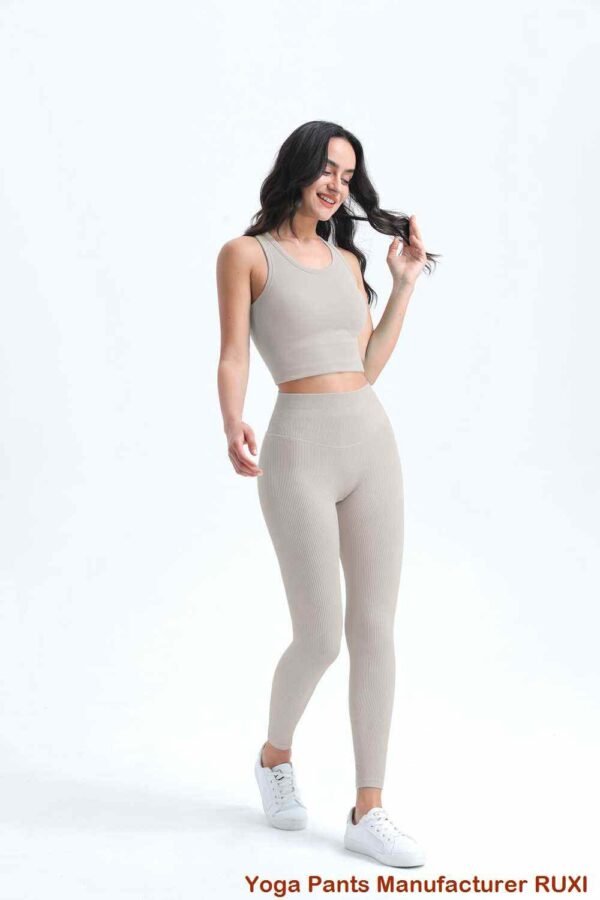 Comfort Fit Cotton Fold Over Yoga Pants Ruxi ng544