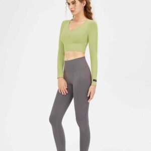 Dark Green High Waist Yoga Pants Ruxi ng425