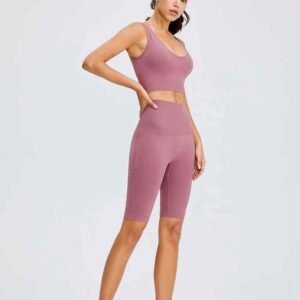 Purple Leggings with Pockets for Women Ruxi ng380