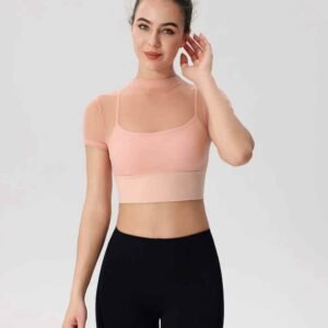 White Sports Bra Crop Top for Women Ruxi ng1659