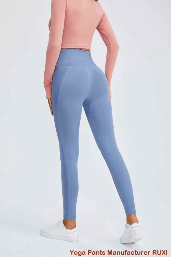 Zipper Crotch High Waist Yoga Pants Stretch Leggings Ruxi
